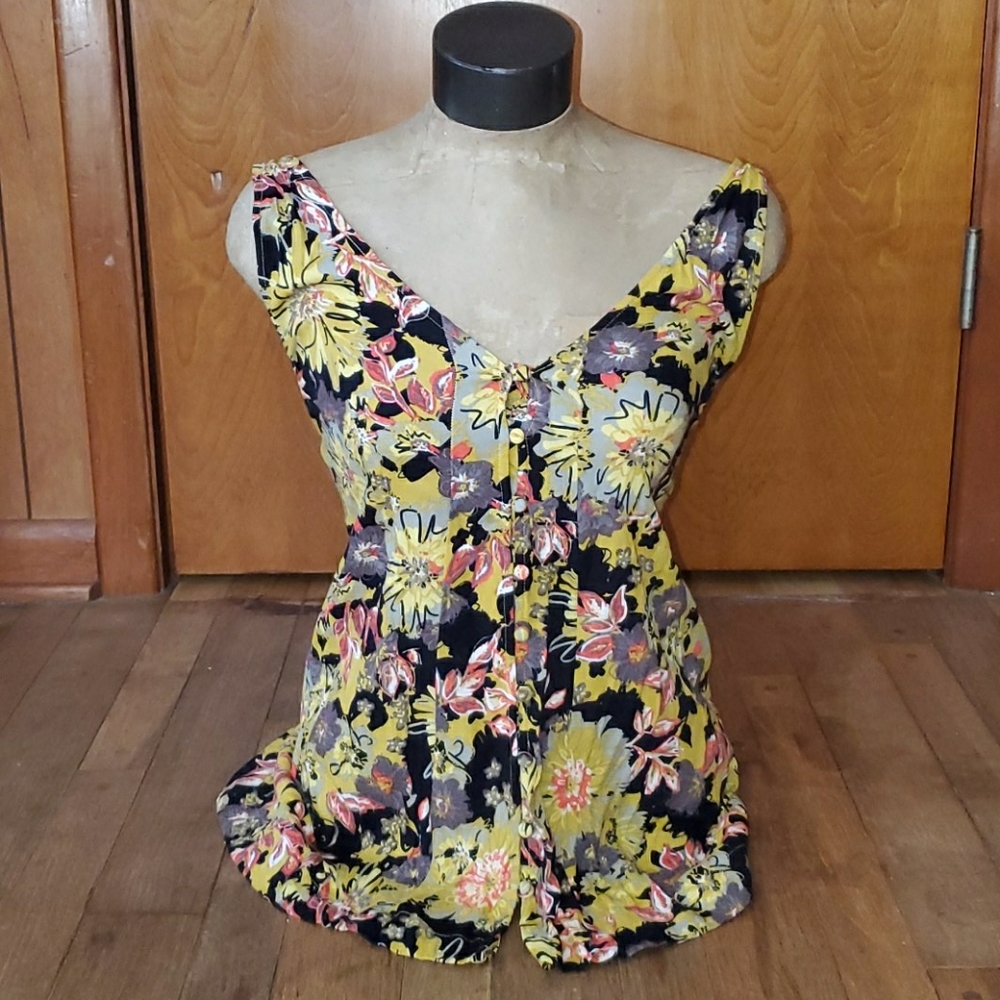 Free People Floral Tank